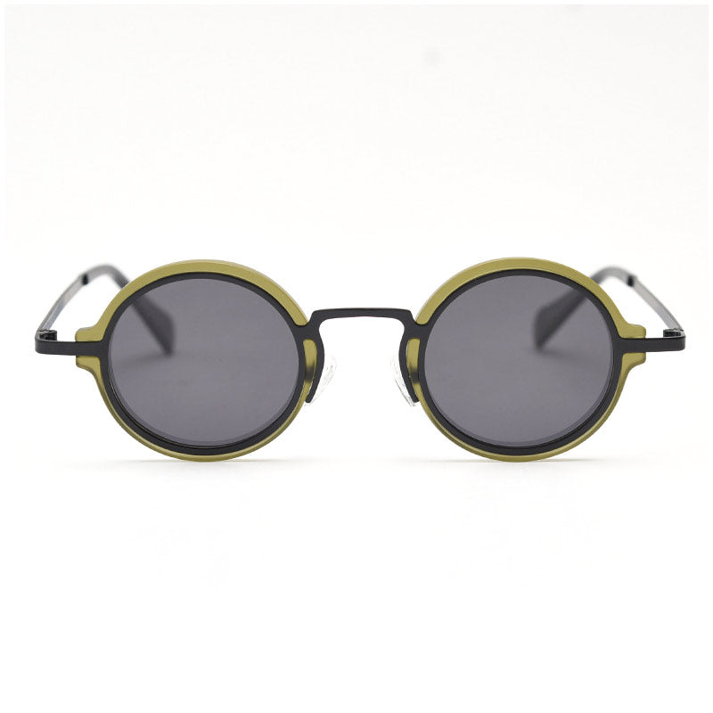 round green lens sunglasses