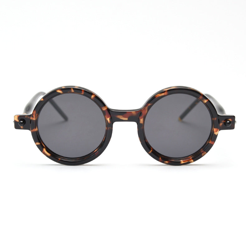 round tortoiseshell sunglasses