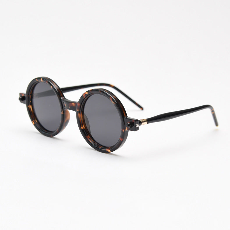 round tortoiseshell sunglasses