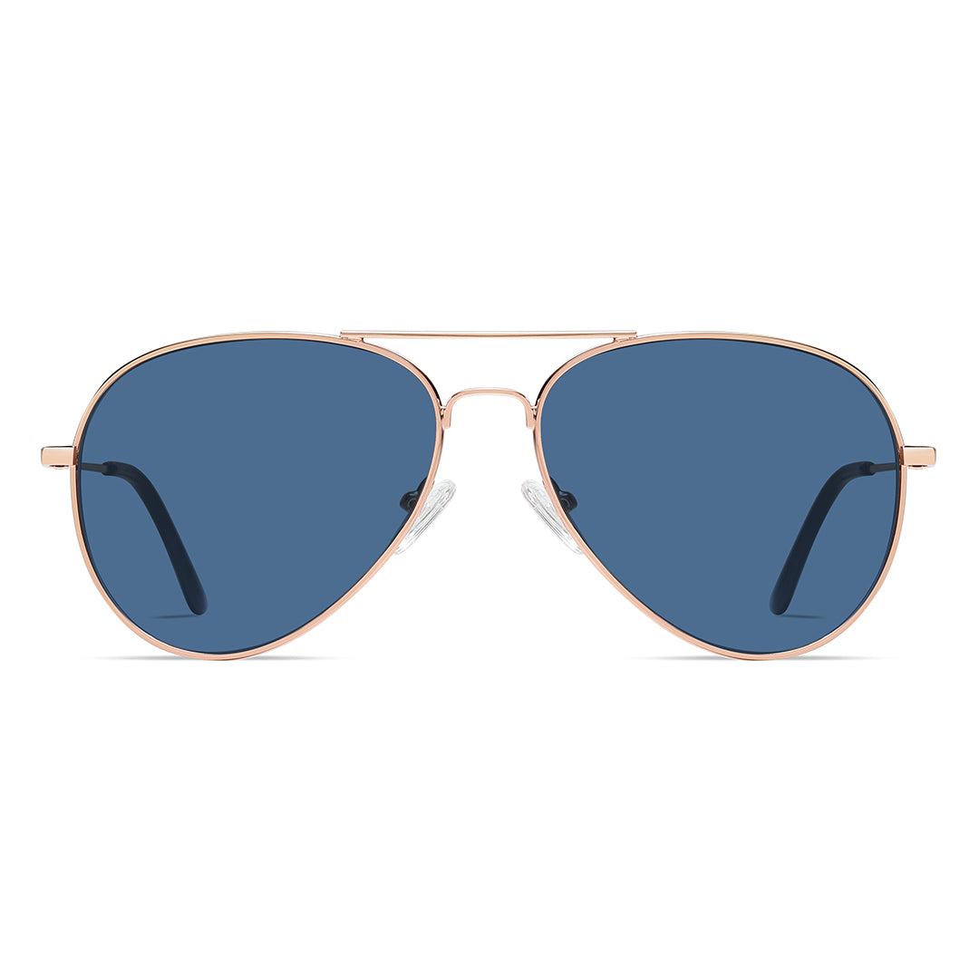 Squa | Aviator/Gold Blue/Metal