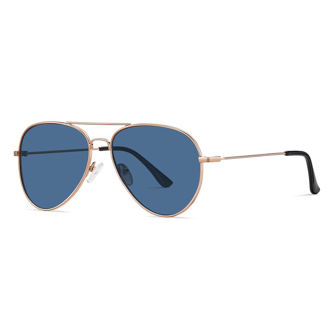 Squa | Aviator/Gold Blue/Metal